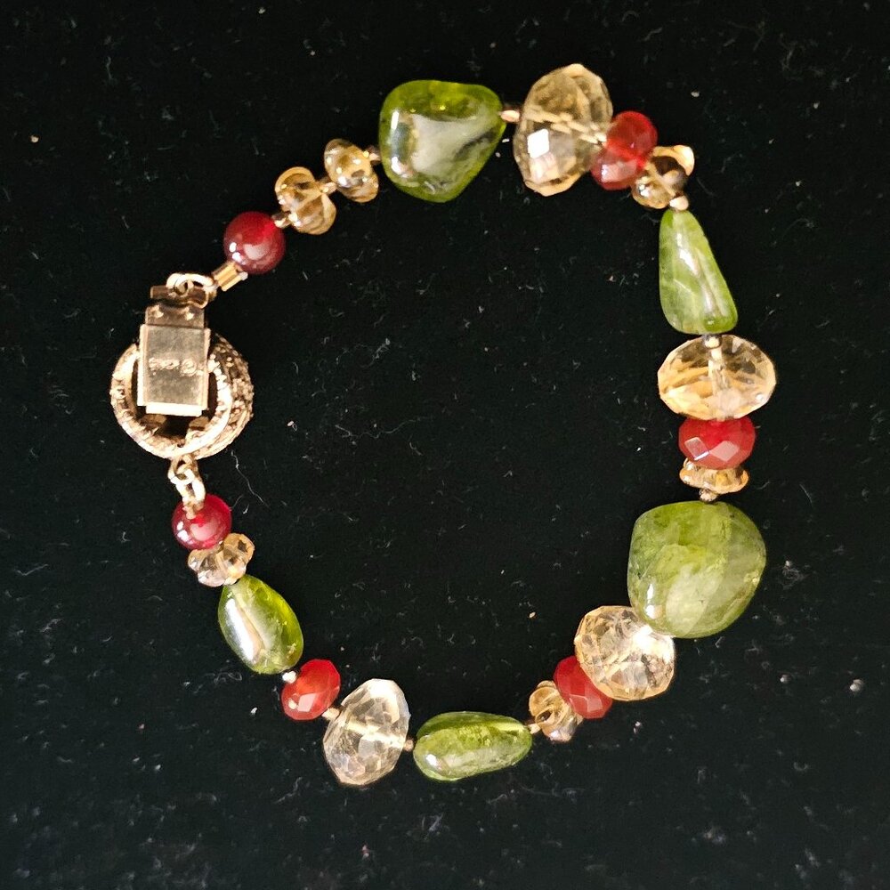 Vintage CINER Semi Precious Stones Bracelet
